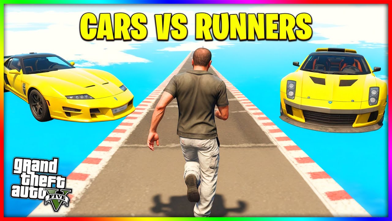 Super Cars VS Runners in GTA 5