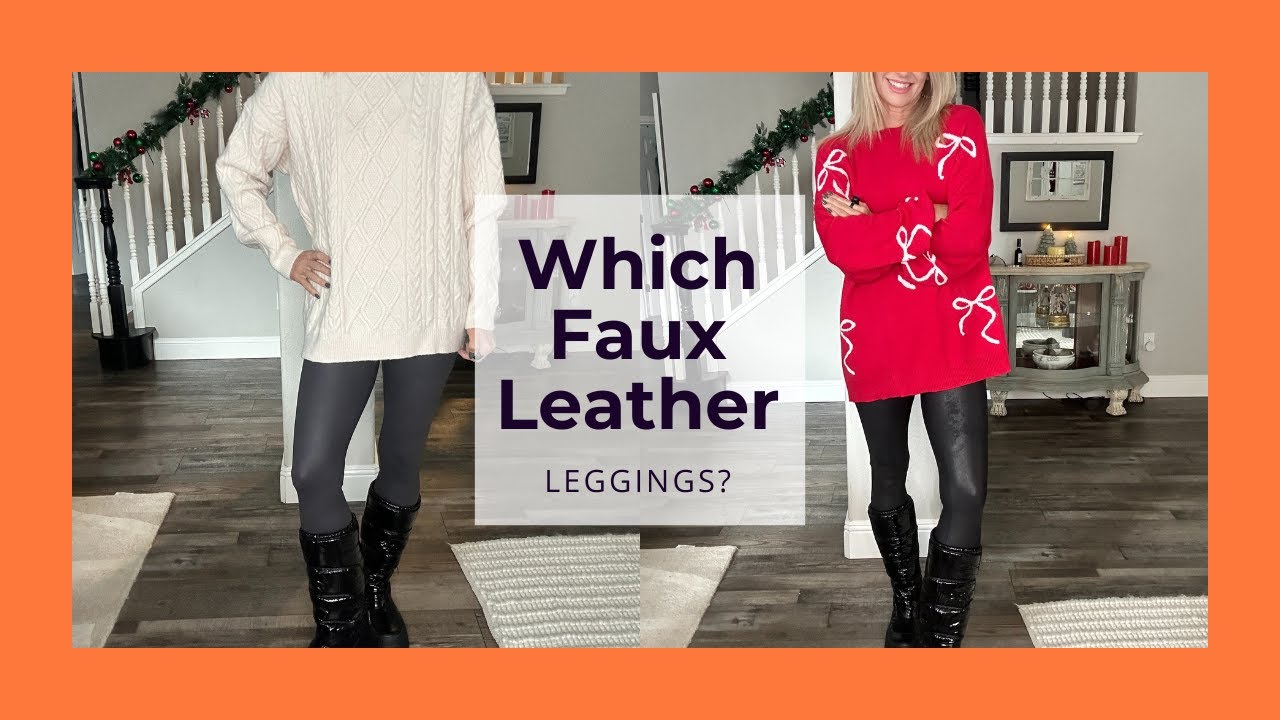 Spanx vs CRZ Yoga Faux Leather Leggings Comparison