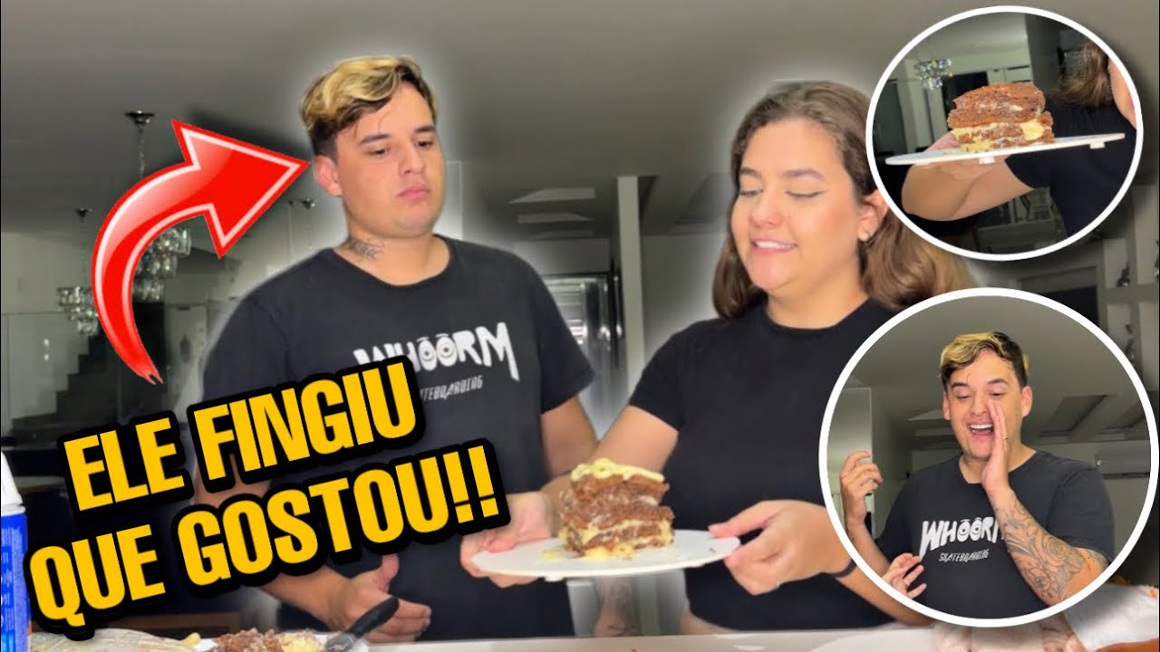 TROLLEI ELE COM O BOLO MAIS FEIO DE TODOS!!