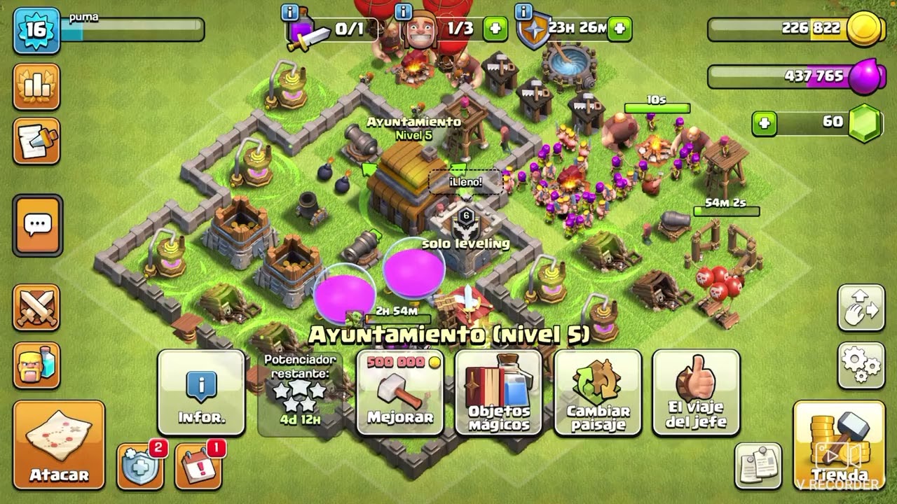 EMPEZANDO EN Clash Of Clans episodio#4 ya somos th5 así de rápido