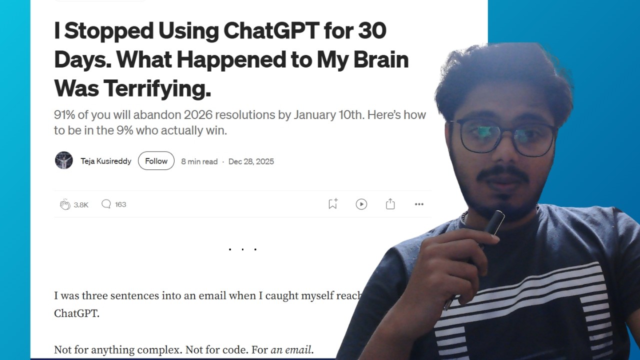 I Stopped Using ChatGPT for 30 Days. What Happened to My Brain Was Terrifying.