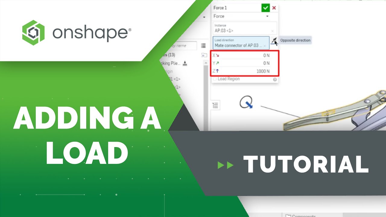 Adding A Load - Onshape Simulation