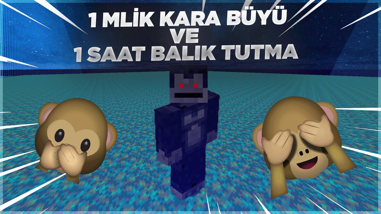 YİNE BATTIK . 1M LİK KARA BÜYÜ VE 1 SAAT BALIK TUTMAYI DENEDİK SONUÇ HÜSRAN OLDU MİNECRAFT SONOYUNCU