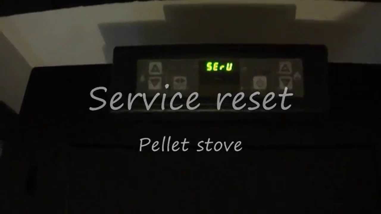 Service reset pellet stove