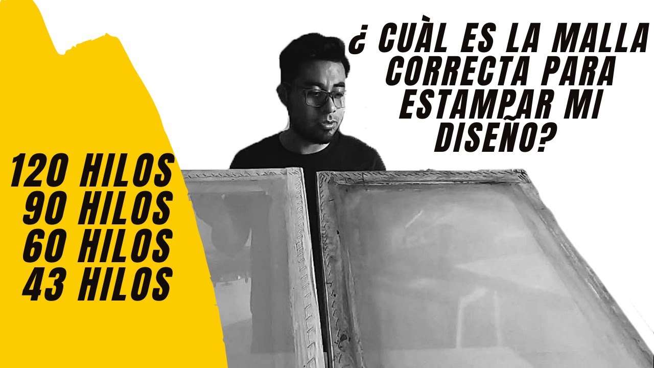 TIPOS DE MALLAS PARA SERIGRAFIA /  SERIGRAFIA TEXTIL / SCREEN PRINTING HOME
