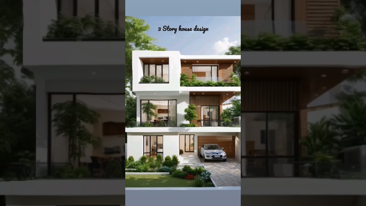 Three story house design😍🍃 #trending #viral #usa #home #canada #srilanka