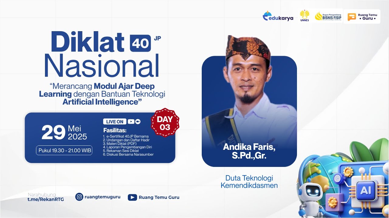 Hari 3 : Diklat Merancang Modul Ajar Deep Learning dengan Bantuan Teknologi Artificial Intelligence