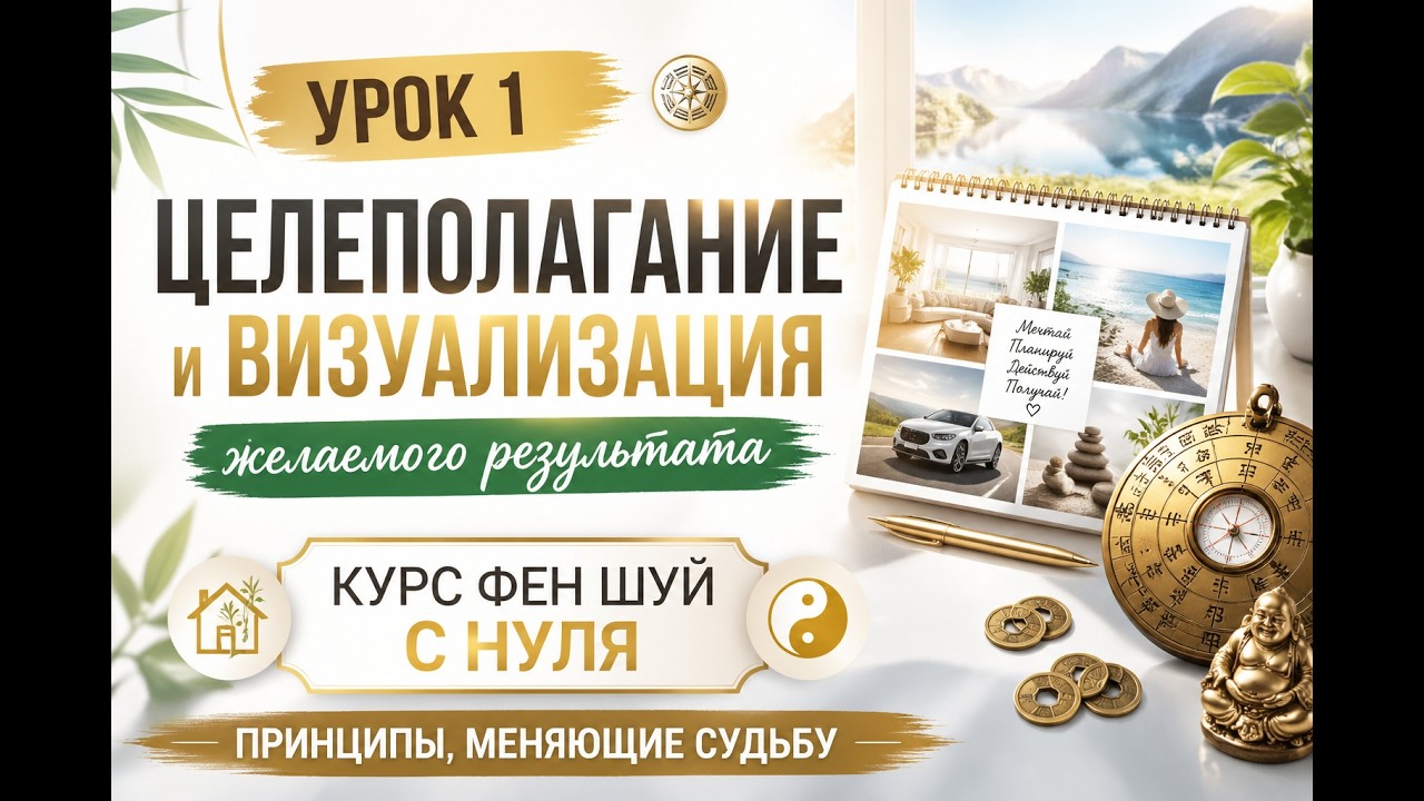 Фэн Шуй с Нуля  Урок 1 Задачи и Цели . База Фэн Шуй за 20 уроков