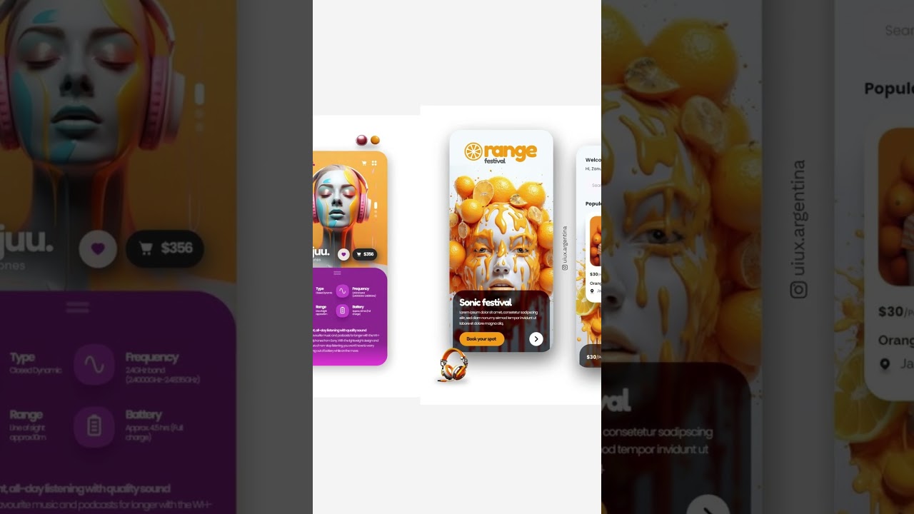 3 Mobile App UI/UX Speed Design in Figma #figma #uidesign #shorts