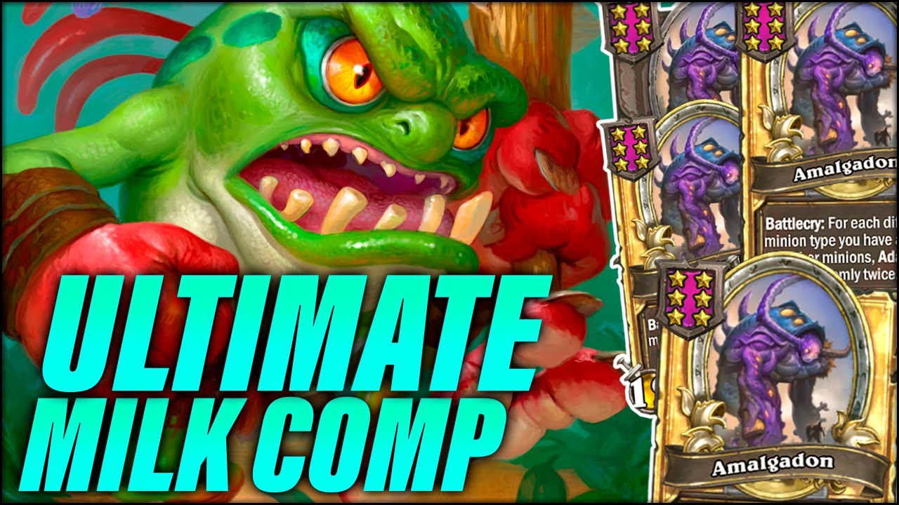 The Ultimate Milk Comp Gets 10 Amalgadons | Dogdog Hearthstone Battlegrounds