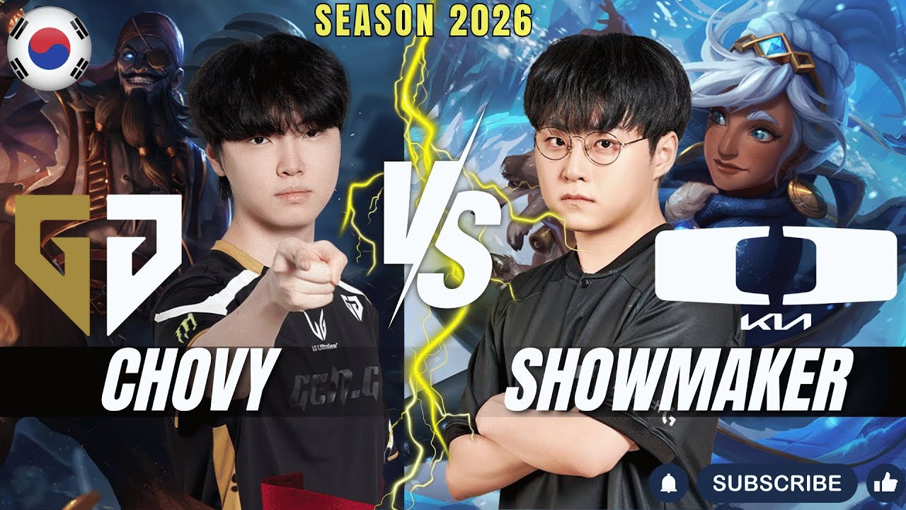 GEN Chovy vs DK ShowMaker - Chovy RYZE vs ShowMaker TALIYAH Mid - Patch 26.1 KR Ranked | lolrec