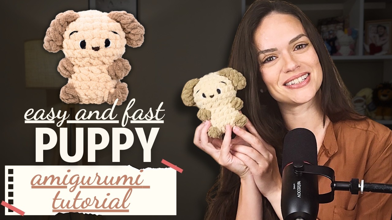 Puppy Amigurumi Tutorial: Easy Crochet Project. DONE in LESS than 1 hour!