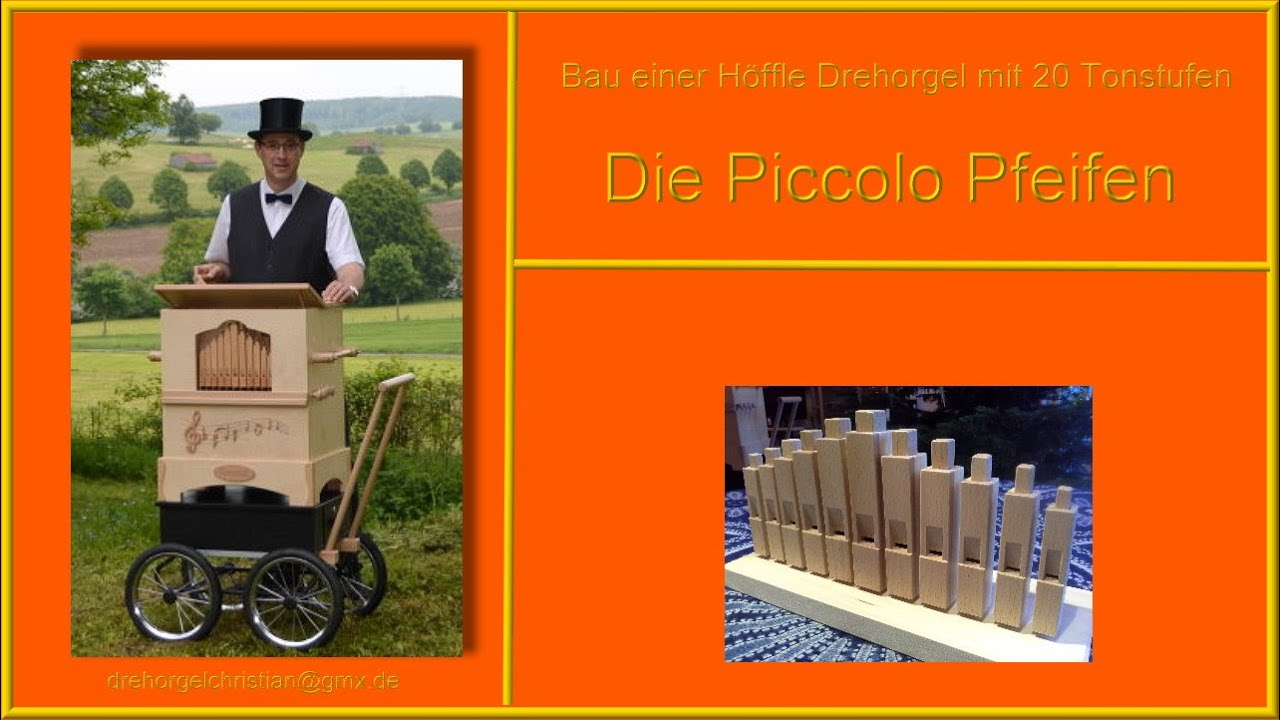 Die Piccolo Pfeifen einer 20er Drehorgel (Höffle)