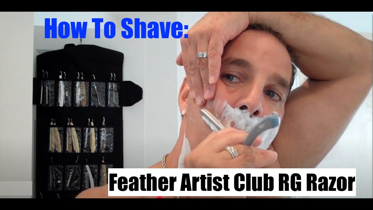Как бриться опасной бритвой Feather RG Artist Club Shavette Style #бритье #уходзакожей #бритва
