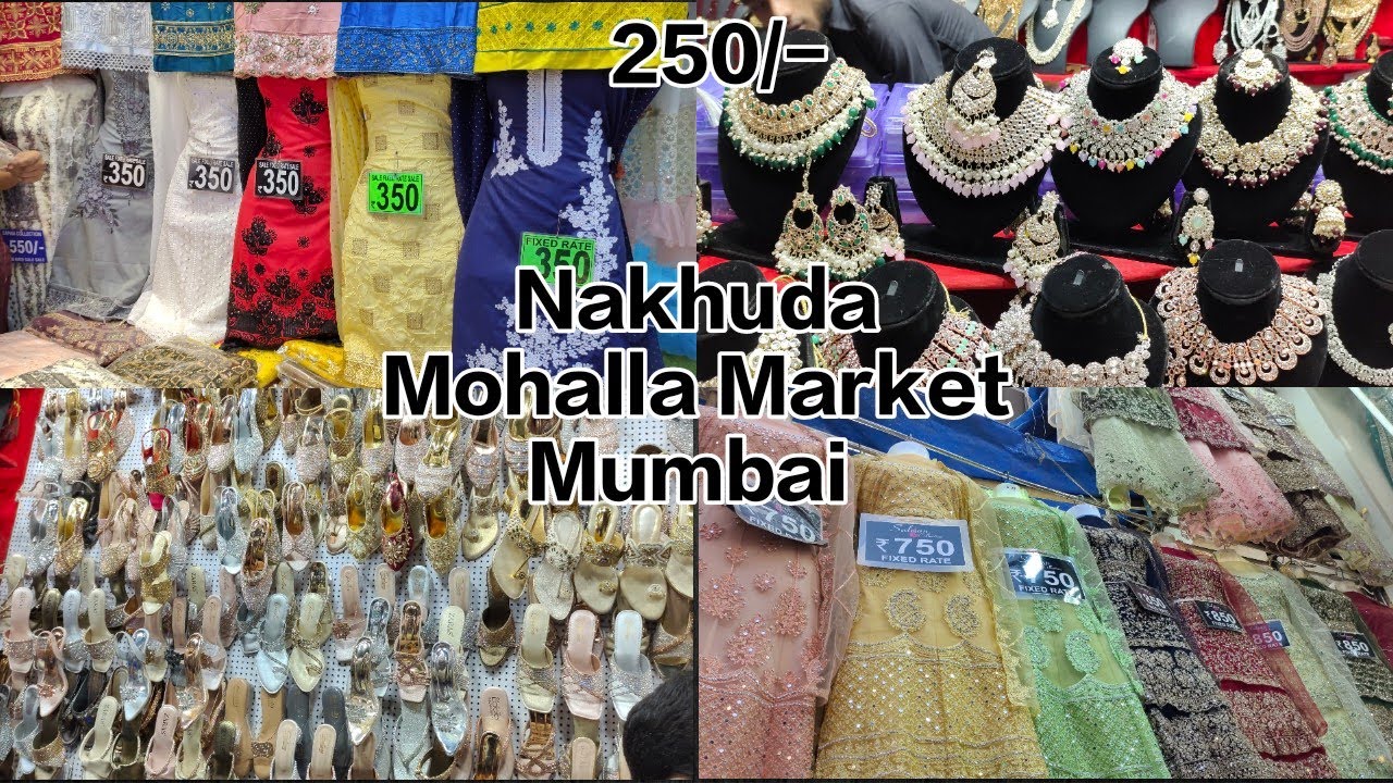 Nakhuda Mohalla Market Mumbai latest updates | Readymade dresses 450/- size xxl, Bridal set 1000/_