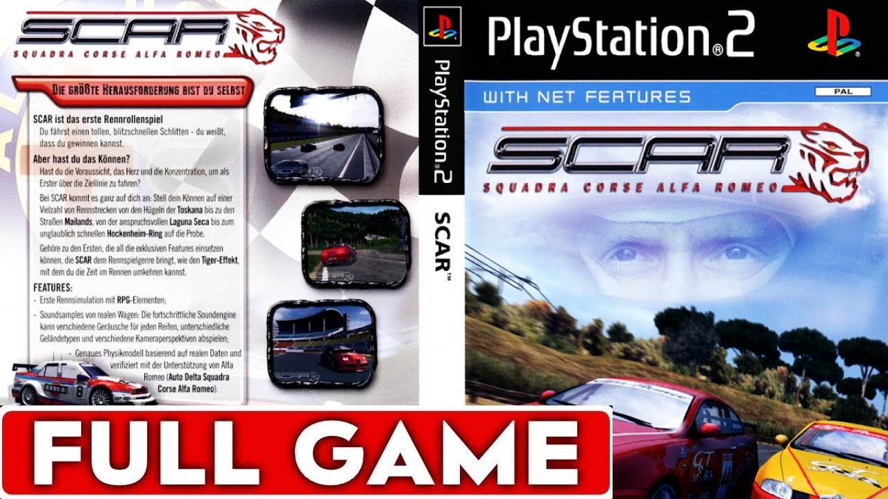 SCAR Squadra Corse Alfa Romeo PS2 Full Game Walkthrough Longplay