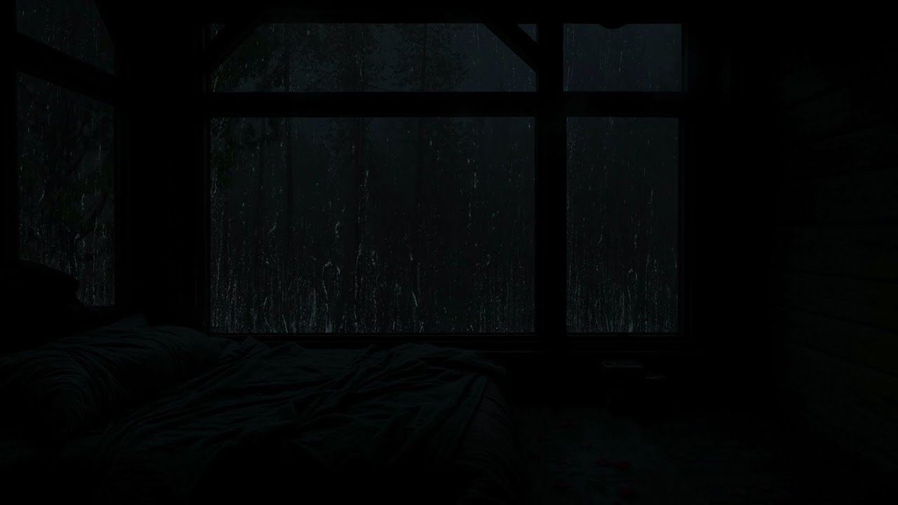 Dark Screen with Rain on Your Bedroom Window 😴 A Deep Sleep for Tomorrow Full of Energy!