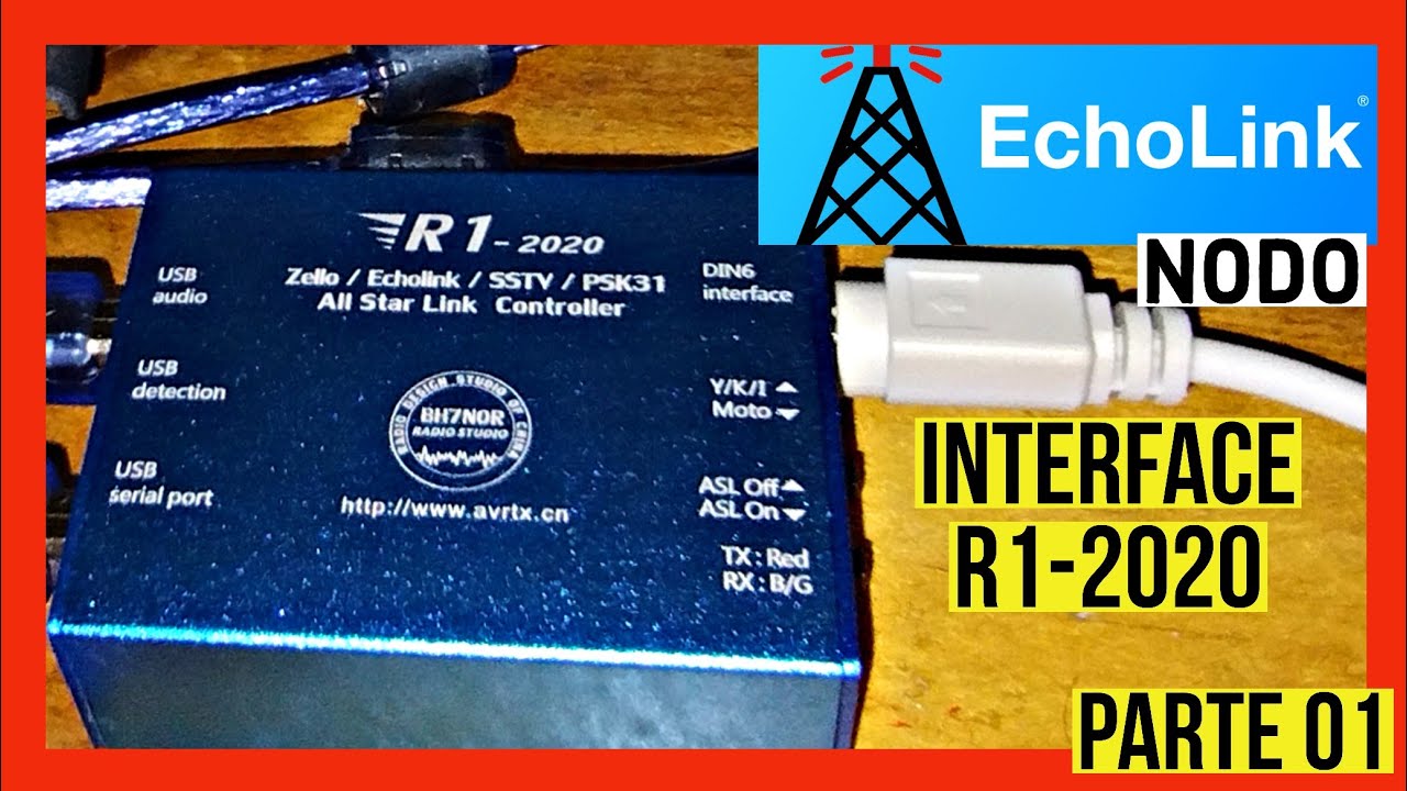 NODO ECHOLINK FACIL 😃  INTERFAZ R1-2020 A RADIO MOTOROLA PRO5100 [RADIOAFICION] ✅