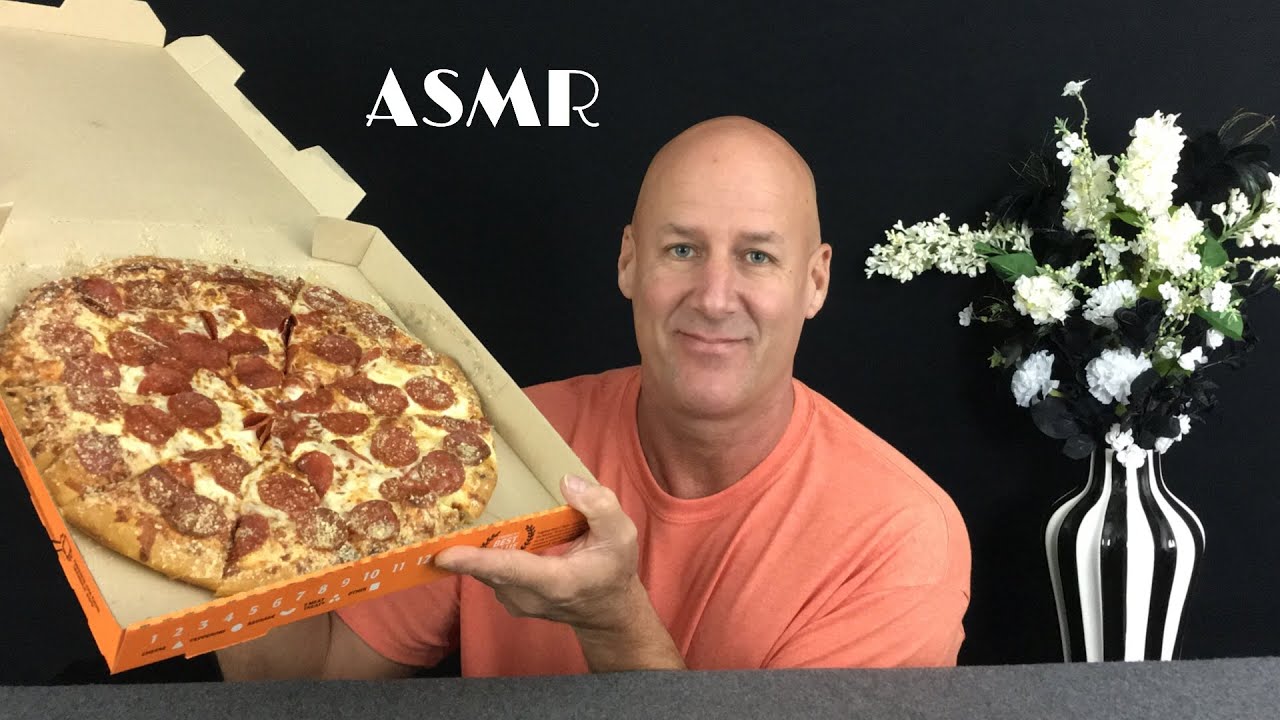 ASMR Little Caesars Extra Most Bestest (Звуки еды) Мягкая речь