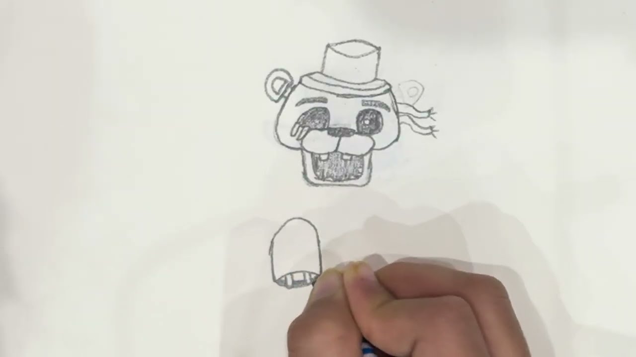 How to draw ✍️ Golden Freddy 🫣