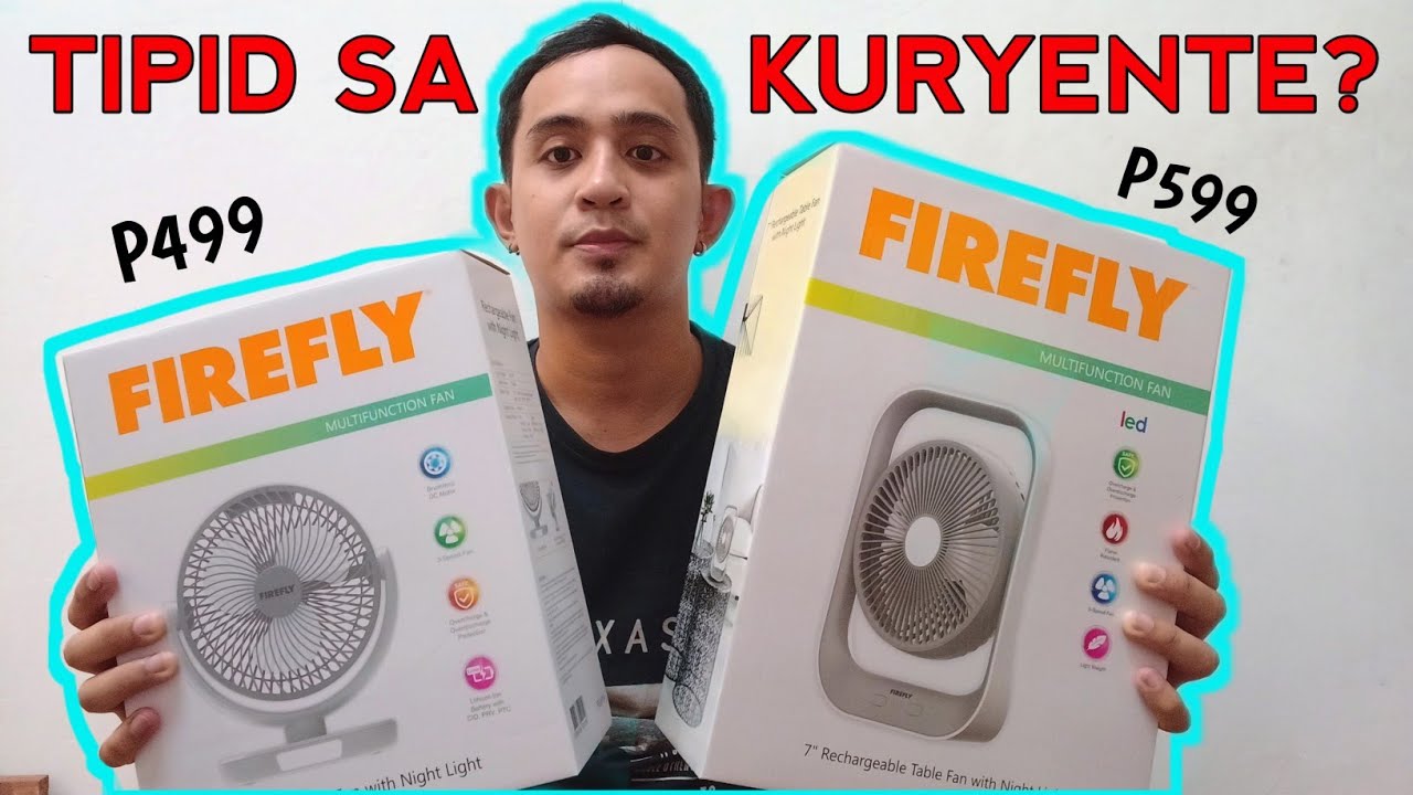 FIREFLY Rechargeable Fan with LED Lights | Unboxing & Review