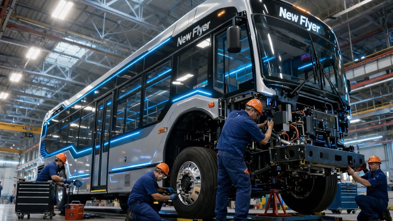Inside New Flyer Factory &ndash; How Modern City Bus Are Made in the USA (Full Process)