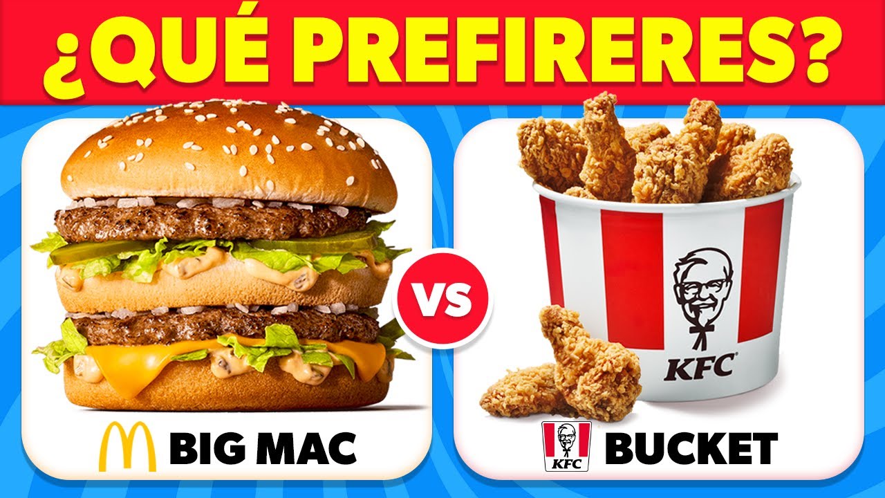 &iquest;Qu&eacute; prefieres? Edici&oacute;n COMIDA CHATARRA 🍔🍟 | Quiz de comida