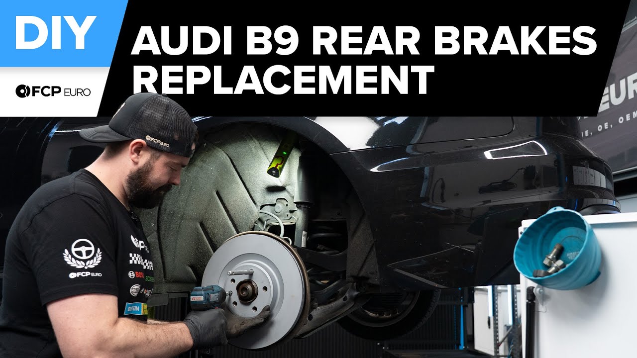 Замена задних тормозных дисков и колодок Audi A4 своими руками (Audi B9 A4, A5, Sportback, Allroa...