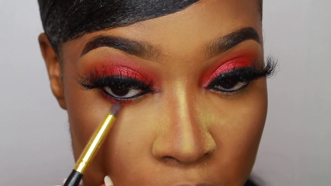 RED SMOKEY EYE MAKEUP TUTORIAL