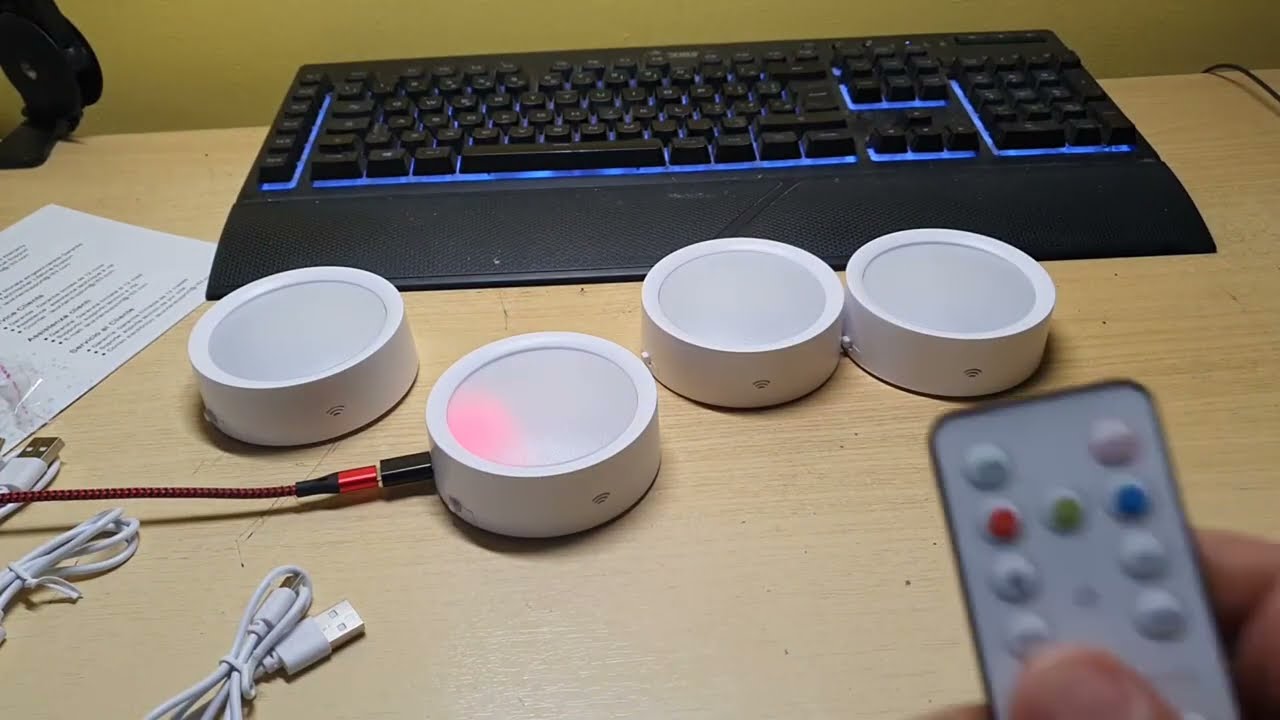 Luce LED Sottopensile Cucina Lampada LED Ricaricabile USB,Carine e funzionali