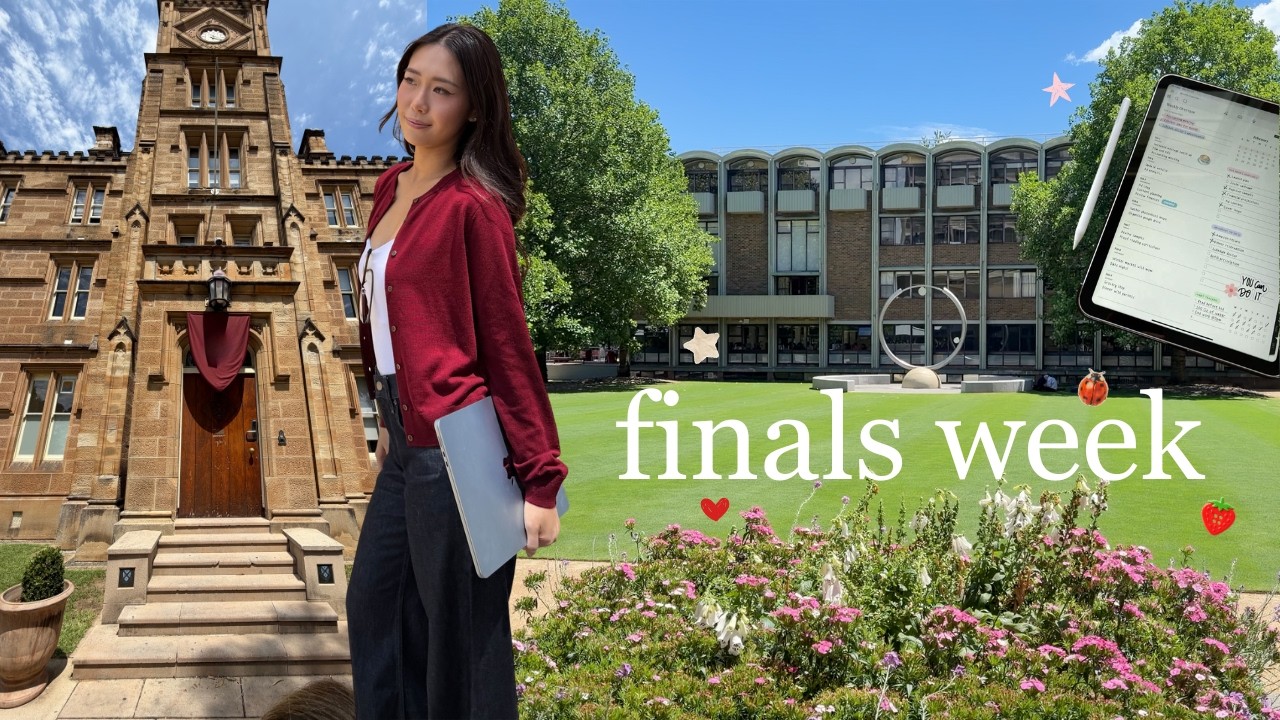 my last week of university 🎓 finals week, last exams ever & productive late night studying