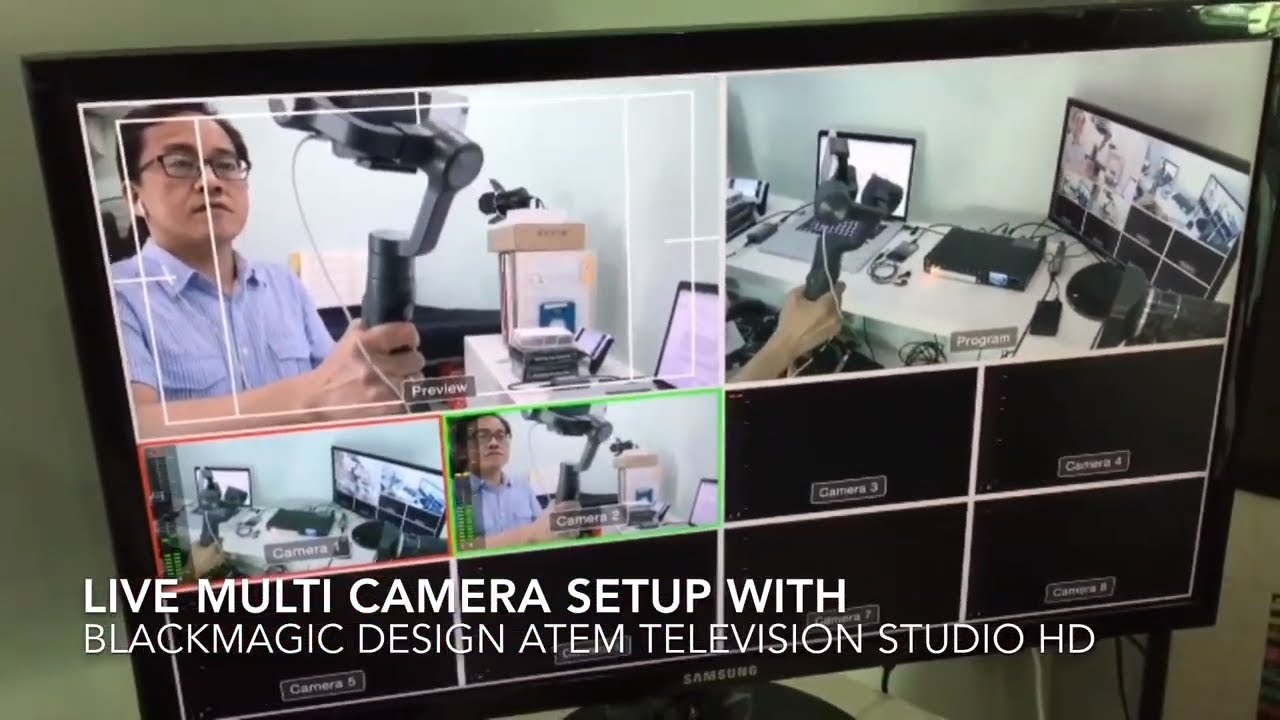 Настройка многокамерной коммутации в реальном времени с помощью BlackMagic Design ATEM Television...