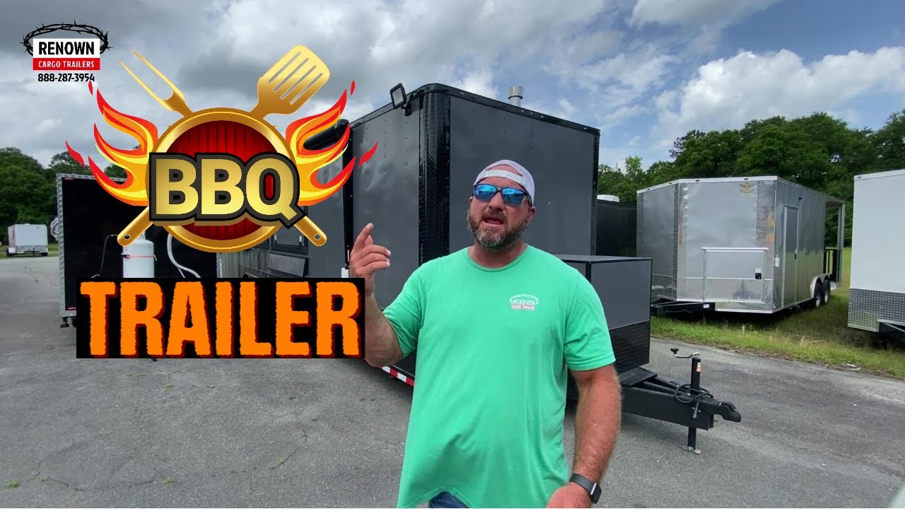 8.5X34 BBQ Trailer with open porch | Food Trailer | Concession Trailer
