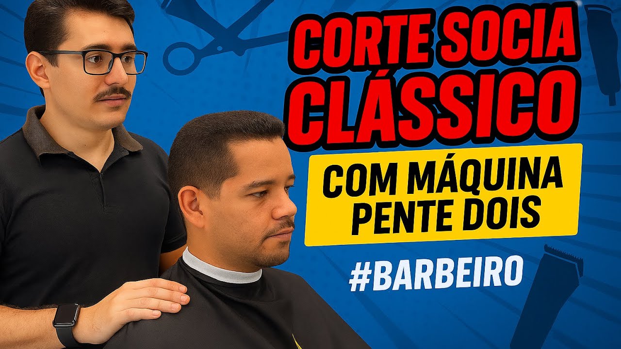 Corte Social Clássico com Máquina Pente 2 | Técnica Profissional