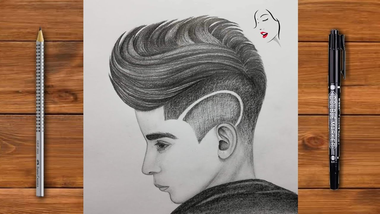 How to Draw a Boy Hairstyle Easy ||  Mens Haircut & Hairstyle Trend 2020 Tutorial | The Crazy Skerch