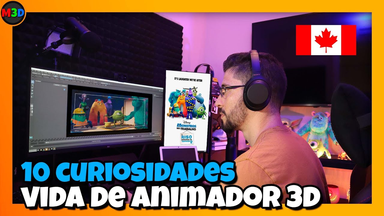 Como é ser animador 3D no Canada | Monstros no trabalho | Rotina de trabalho