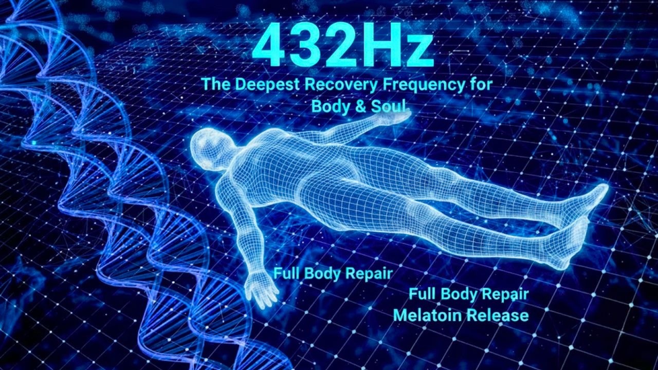 432Hz - Alpha Waves Heal the Whole Body, Massage the Brain While You Sleep - Relieve Stress, Anxiety