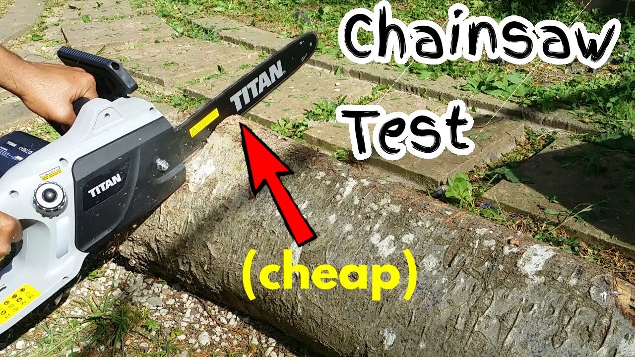 Titan Electric Chainsaw Unbixing And Testing.