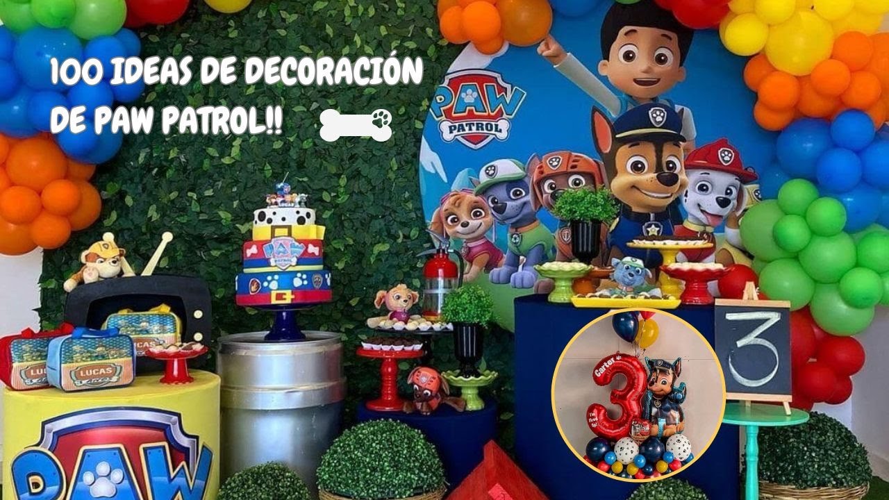 Paw Patrol - Patrulla Canina 100 Ideas de decoración para fiesta #pawpatrol #patrullacanina