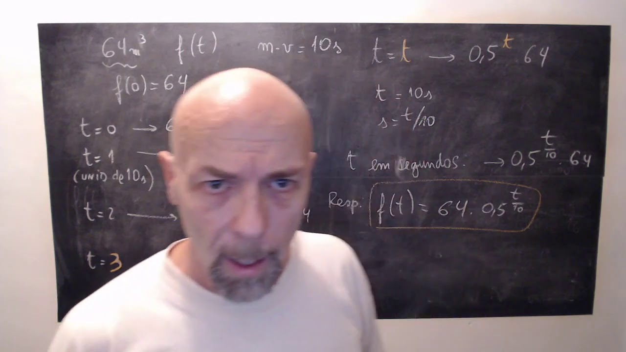 7.16 - Exercício resolvido sobre meia-vida (semivida)