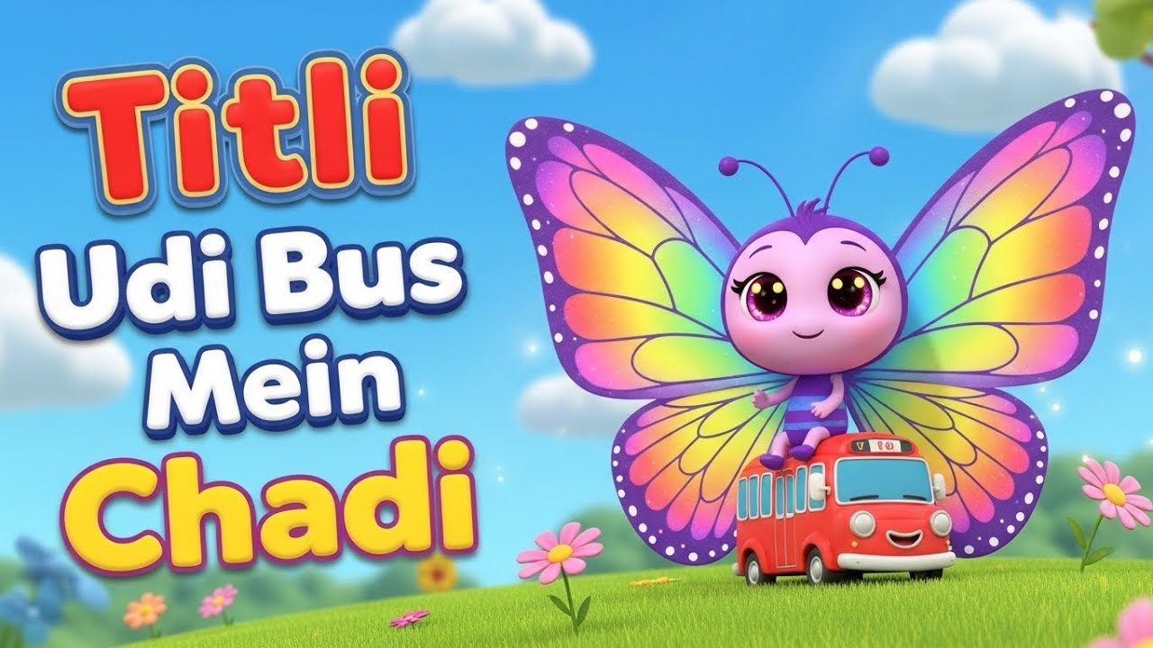 Hindi Nursery Rhyme | Titli Udi Bus Mein Chadi | Kids Cartoon