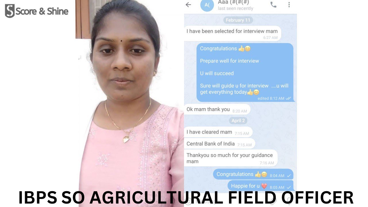 ABINAYA | AFO | FROM TN | IBPS SO AFO | FROM SCORE & SHINE TEST SERIES BATCH | SPECIALIST OFFICER