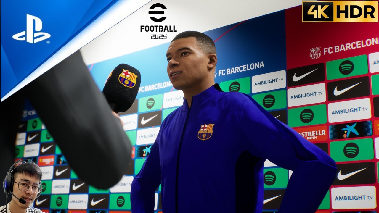 (PS5) eFootball 2025 4K HDR with all CUT SCENES || My League - FCB vs ATM !!!!!