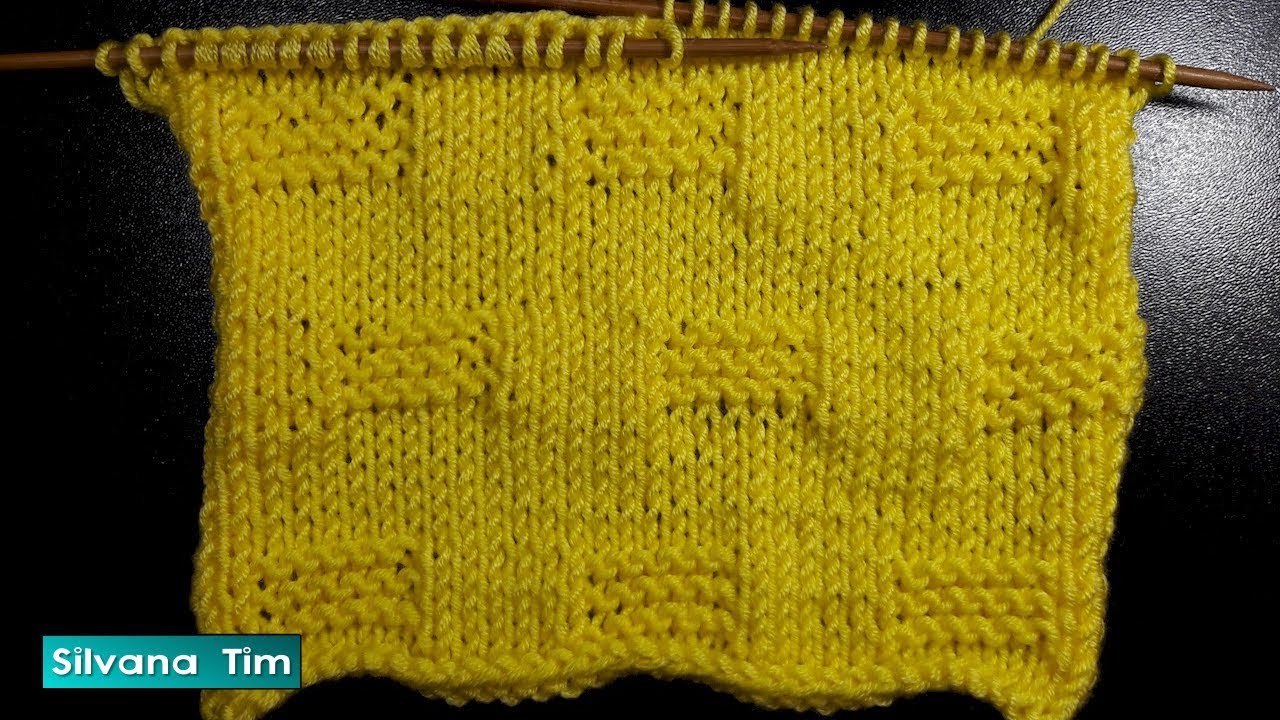 MUY FACIL Punto RECTANGULOS para principiantes. Tejido a dos agujas № 767