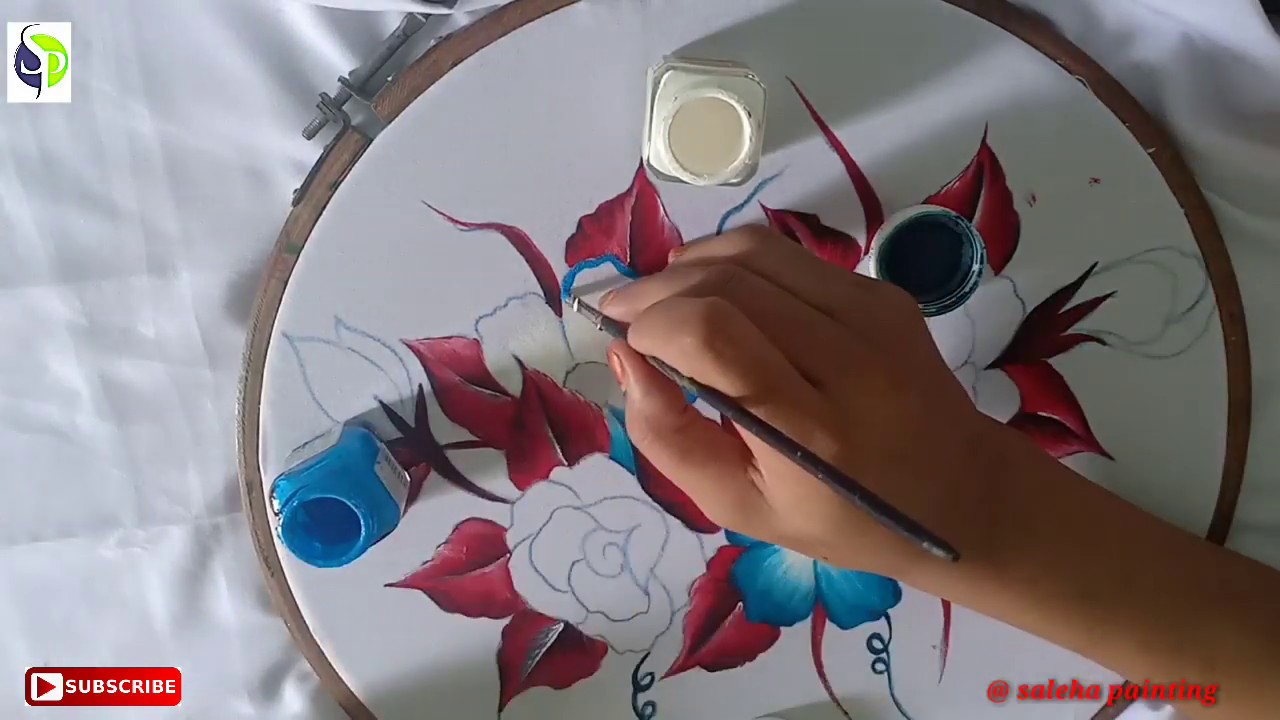 Painting Tutorial Bed Sheet And Pillow Cover Design