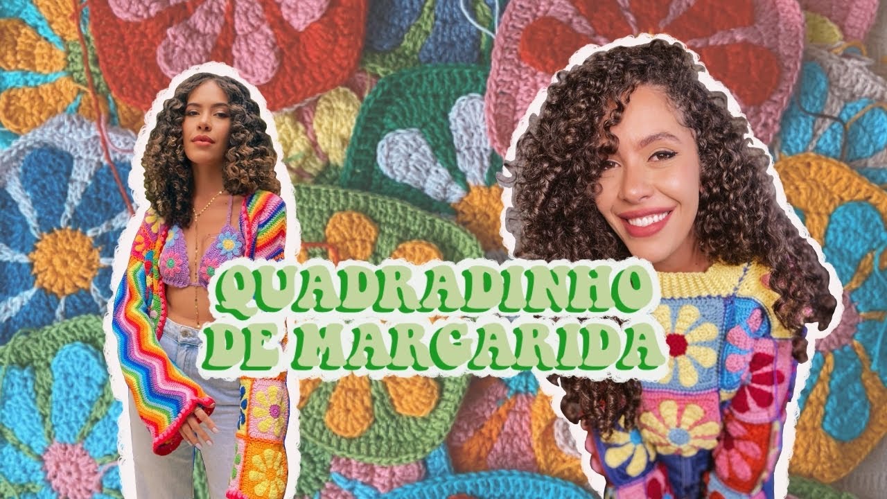 Quadradinho de crochê de Margarida | RETRO DAISY GRANNY SQUARE