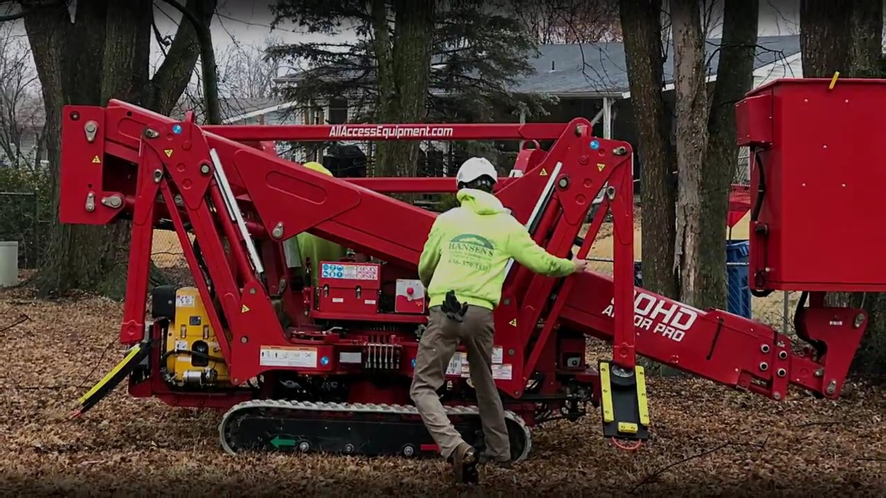 Tree Removal Using Remote Control Lift