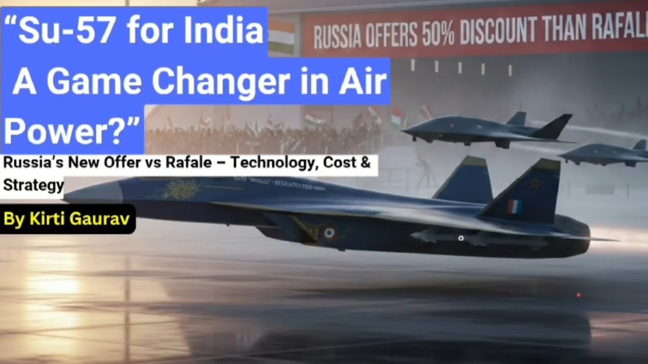 Su-57 for India: A Game Changer? Russia’s Offer vs Rafale Explained.