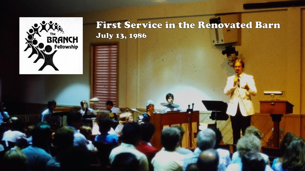 First Service in the Renovated Barn (July 13, 1986)