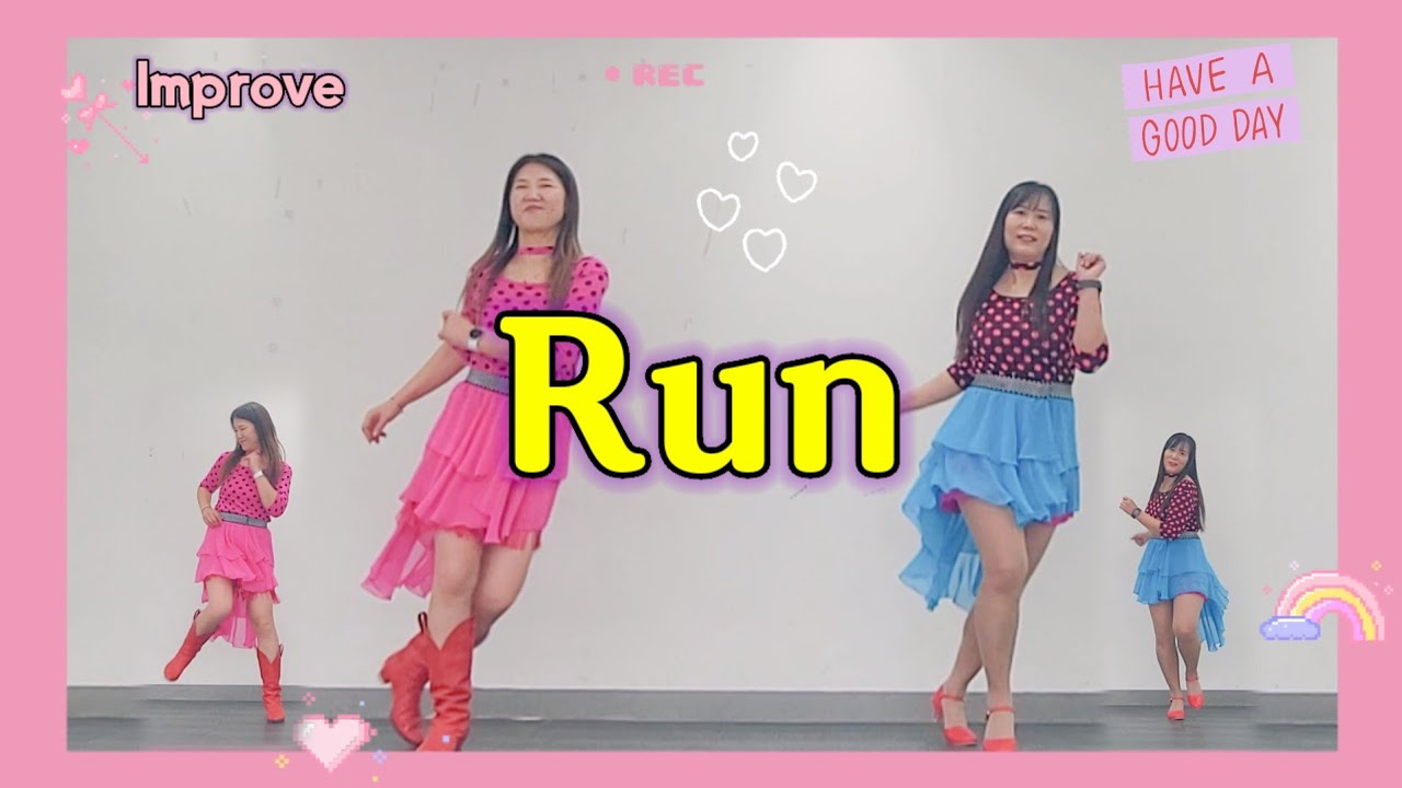 Run - Line Dance Improver 런라인댄스  #초급라인댄스 #dance #라인댄스